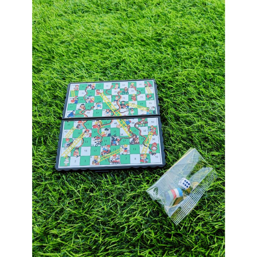 เกมส์บันไดงู  Snakes and Laddersแบบพกพา ขนาด13X13 cm. ราคา ถูกที่สุด ดีลบีเคเค