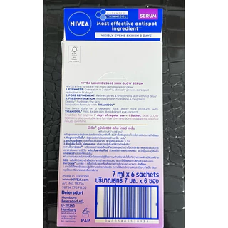 Nivea นีเวีย ลูมินัส 630 สกินโกลว์ เซรั่ม 7 มล. /นีเวีย ลูมินัส 630 แอดวานซ์ สปอต 7 มล. (แพ็ก 6 ชิ้น)