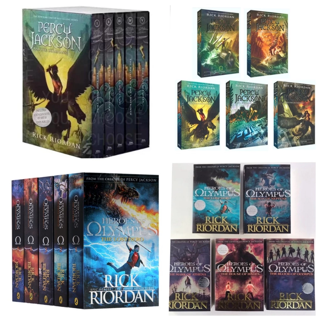 5 Books/Set Percy Jackson & The Olympians Level 1/2 Novel Books Children's English Picture Book Sets