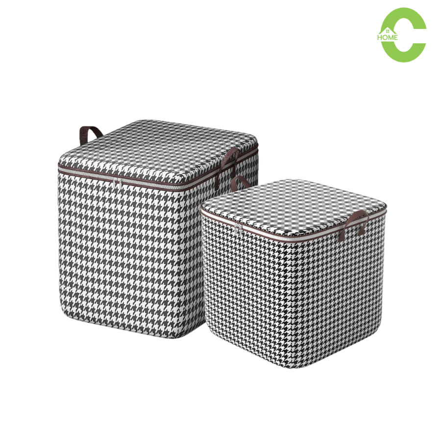 กล่องเก็บผ้านวม ที่เก็บผ้านวม มีซิป เปิด - ปิด Quilt storage box ใช้งานง่าย พับเก็บได้ Simple Living