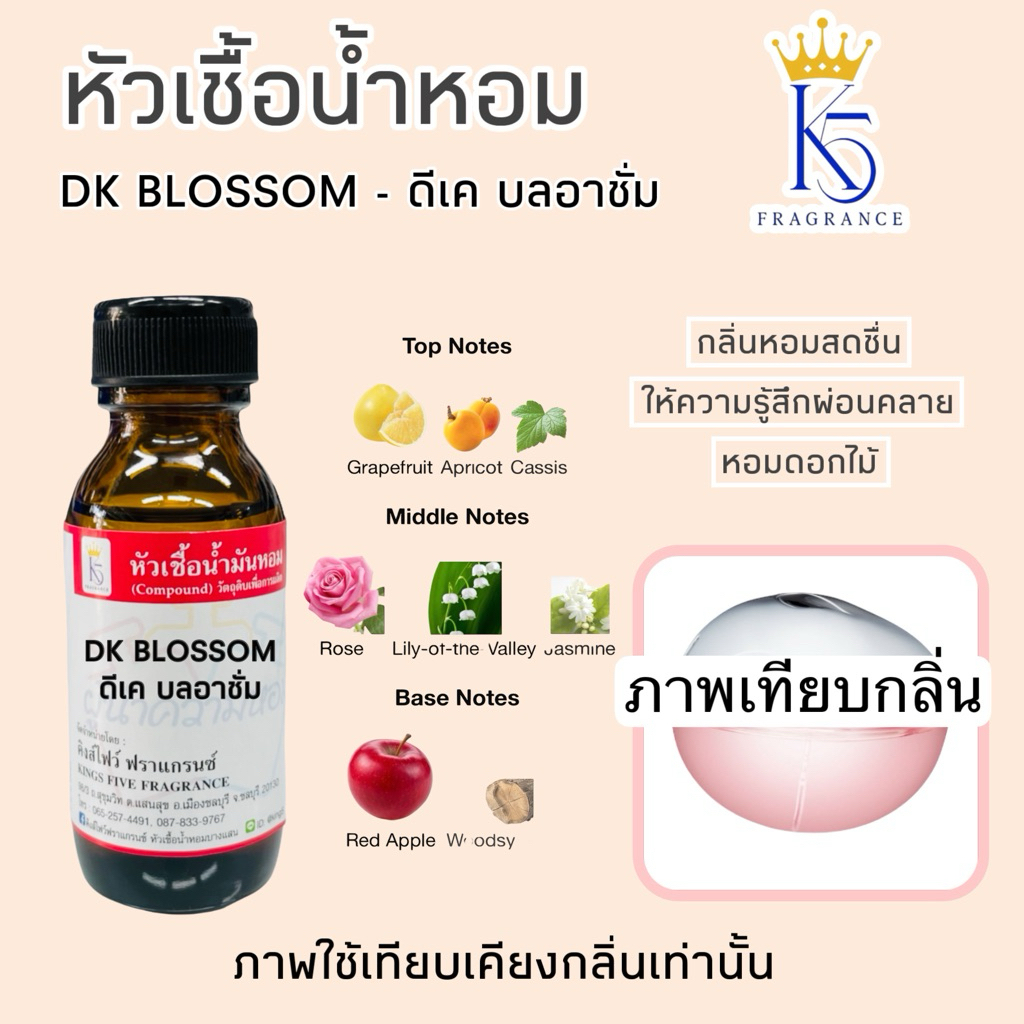 หัวเชื้อน้ำหอมดีเคบลอสซั่ม DK BLOSSOM ขนาด 30-100ml