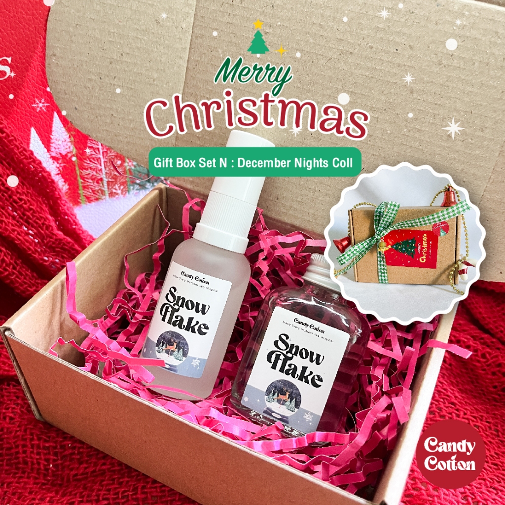 X'mas Giftset N : December Nights Collection - Gift Set สเปรย์ปรับอากาศ + ก้านไม้หอม (เลือกกลิ่นได้) ของขวัญคริสต์มาส