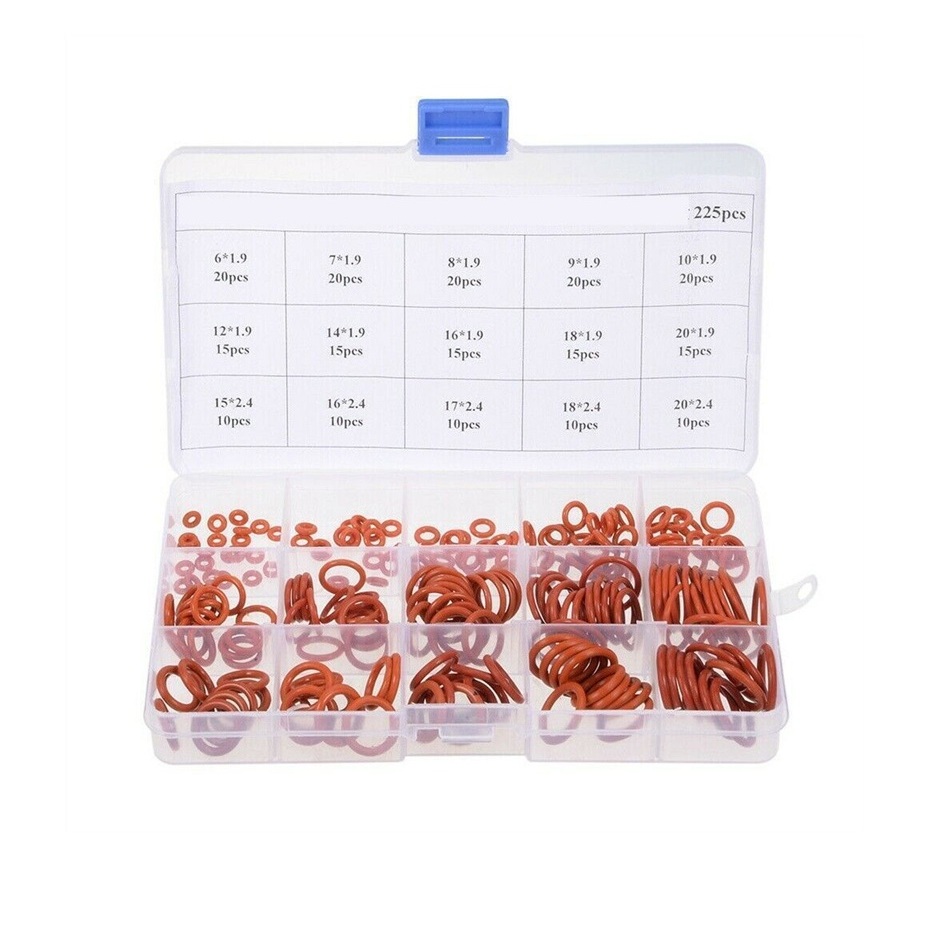 ยางโอริง O-ring สีแดง เกรดอาหาร มีหลายขนาด ชุด 225 ชิ้น โอริงซิลิโคนกันน้ำ ทนอุณหภูมิสูง ยืดหยุ่นดี ไม่แข็ง ไม่กรอบเร็ว - รูปที่ 4