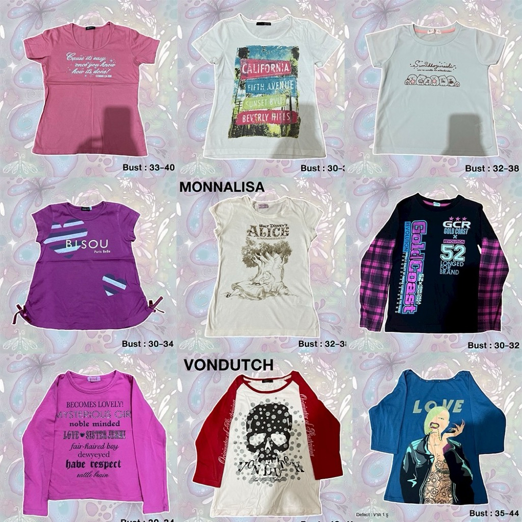 เสื้อผ้ามือสอง Babytee Y2K 90’s fashion (lot 17)