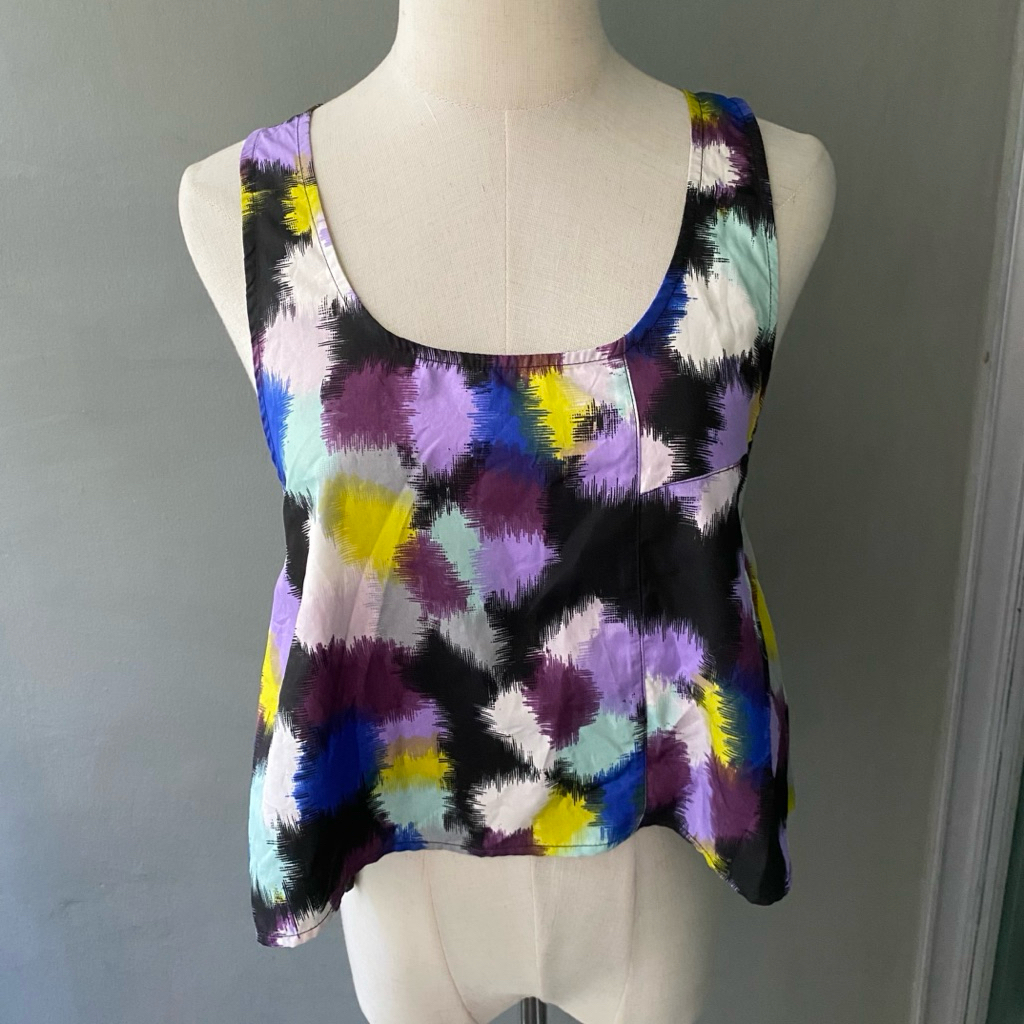 USED Roxy multicolored Y2K top size XL