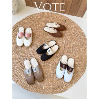 รองเท้าเปิดส้นรุ่น vote งานผลิตที่ไทย น้องน่ารักด้วยงานปักสุดเก๋
