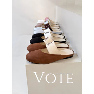 รองเท้าเปิดส้นรุ่น vote งานผลิตที่ไทย น้องน่ารักด้วยงานปักสุดเก๋
