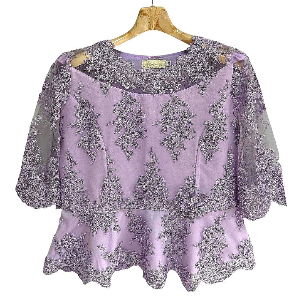 เสื้อลูกไม้บุหงาฝรั่งเศส ผ้านิ่ม ปักดิ้น