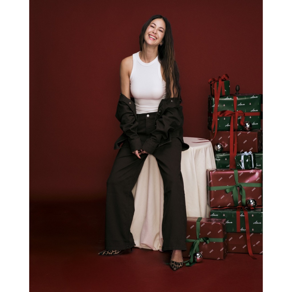 AIMER - 90s Baggy Jeans กางเกงยีนส์ เอวต่ำ ทรงขาบาน