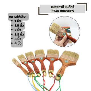 แปรงทาสี ขนสัตว์ STAR BRUSHES แปรงขนขาว ขนหนานุ่ม แน่น มีให้…