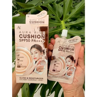 เซตคู่หน้าเนียน แป้งพัฟออร่าริช+คุชชั่นซองออร่าริช