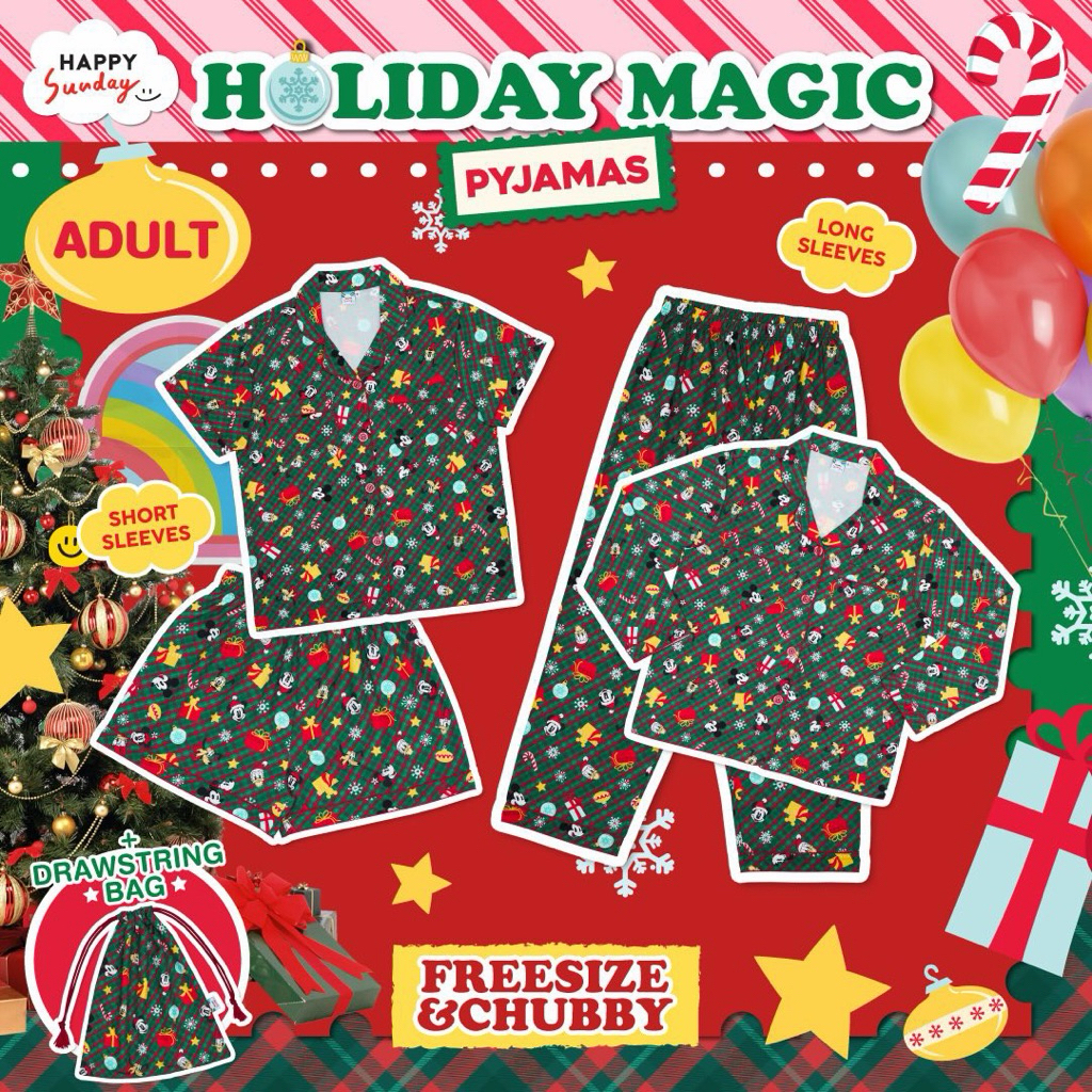 (ส่งด่วน) ชุดนอน Happy Sunday Disney Holiday Magic