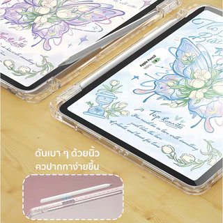 🔥ส่งจากไทย🔥ทิวลิปผีเสื้อ การหมุน720° เคส for iPad air7 2025 pro 11 gen11 10 เคสไอแพด air5 10.9 gen9 8 7 10.2มีช่องปากกา