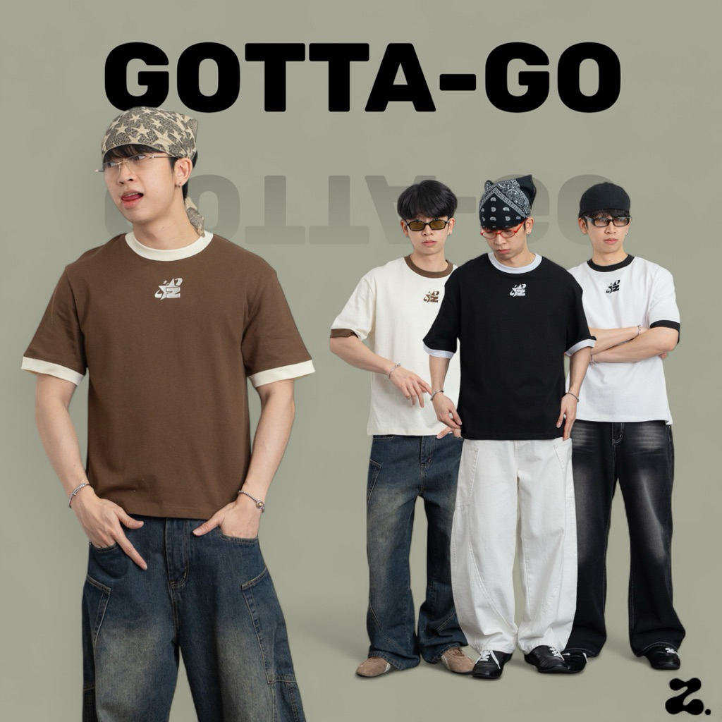 ZAMIO GOTTA GO T-shirt เสื้อยืดแขนสั้นทรงพอดีตัว