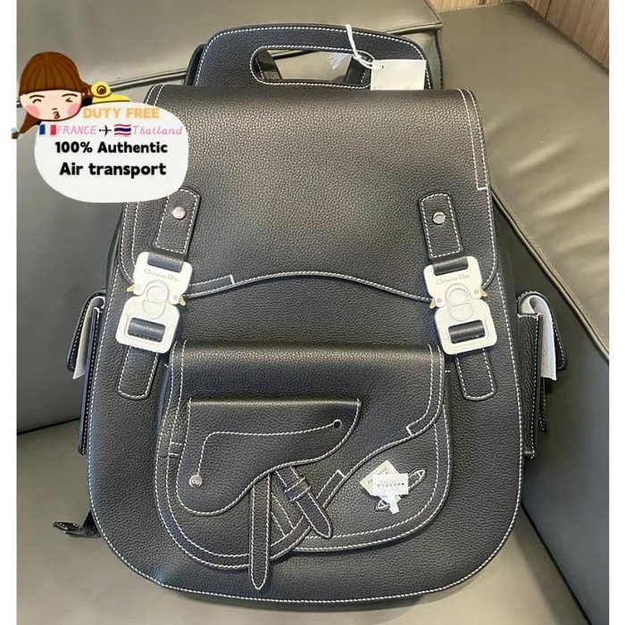กระเป๋าสะพายหลัง DIOR Gallop ผู้ชาย ไซส์ใหญ่ สีดำ 1ADBA164YKK-H00N ของแท้มีใบเสร็จ ✅
