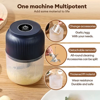 บดกระเทียมไฟฟ้า เครื่องปั่นกระเทียม พริก 350ML ไร้สาย ปั่นละเอียด บดเนื้อ