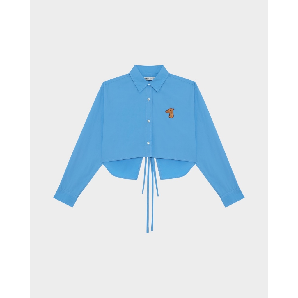 A25GD BESTIE TIE-BACK CROPPED SHIRT
