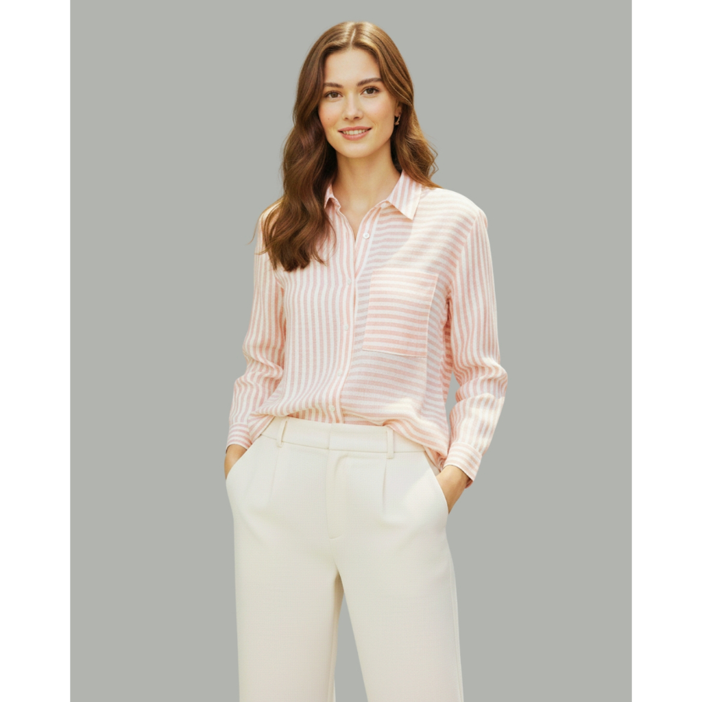 TANGO TANGERINE - TOM TOP เสื้อเชิ้ตแขนยาว ทรงหลวม