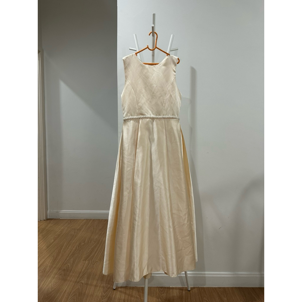 ส่งต่อชุดออกงานเด็กผู้หญิง SHEIN 10y สีแชมเปญ #เสื้อผ้ามือสอง #ชุดงานแต่ง