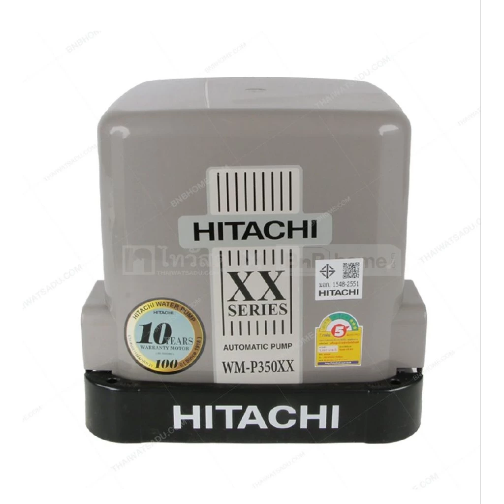 ปั้มน้ำอัตโนมัติ แบบแรงดันคงที่ 350 วัตต์  HITACHI รุ่น WM-P350XX สีเทา thumbnail 4