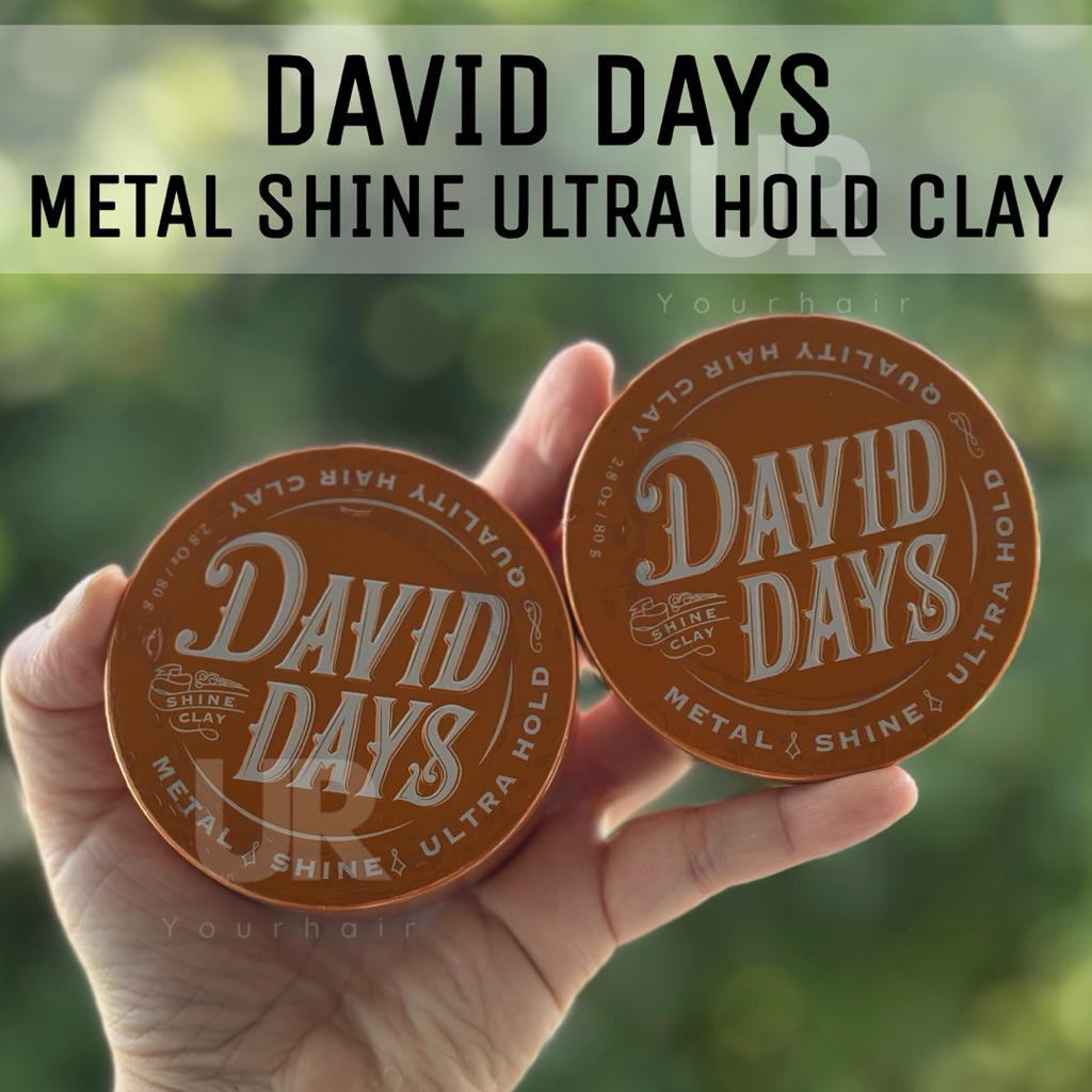 (พร้อมส่ง/ของแท้มีเลขจดแจ้ง) DAVID DAYS METAL SHINE ULTRA HOLD CLAY สูตรเงา เหมาะกับทรงผมสั้น จัดทรงง่าย ล็อคทรงขั้นสุด