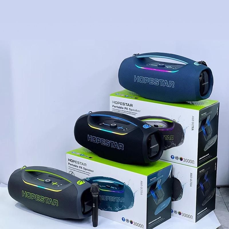 HOPESTAR ลำโพงบลูทูธ A60 ULTRA 450W แถมไมค์ลอย1อัน มีลูกเล่นไฟRGB ปรับเบสได้3โหมด ของแท้100% ใช้ง่าย