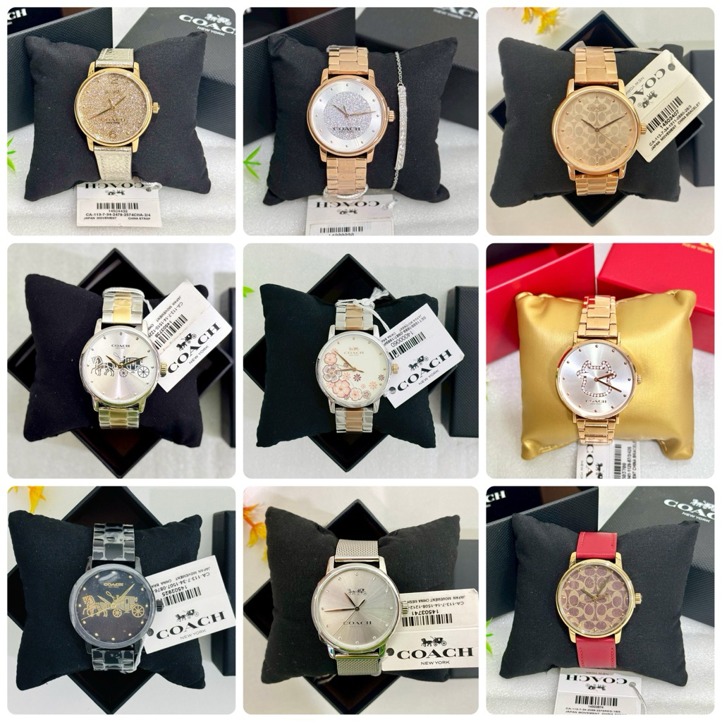 [ของแท้] 🍀พร้อมส่ง Coach Ladies Watch, 36 mm นาฬิกาหญิง