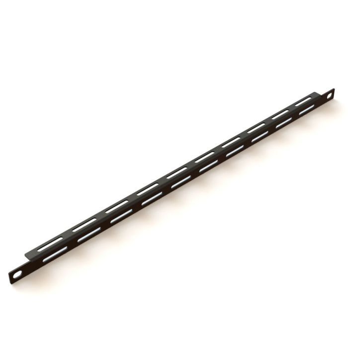 รางเก็บสายเคเบิล ราวร้อยสายเคเบิล ครึ่งยู สีดำความลึก 12.4 มม. ขนาด 1/2U 12.4mm Deep Black 1/2U Cable Lacing Bar