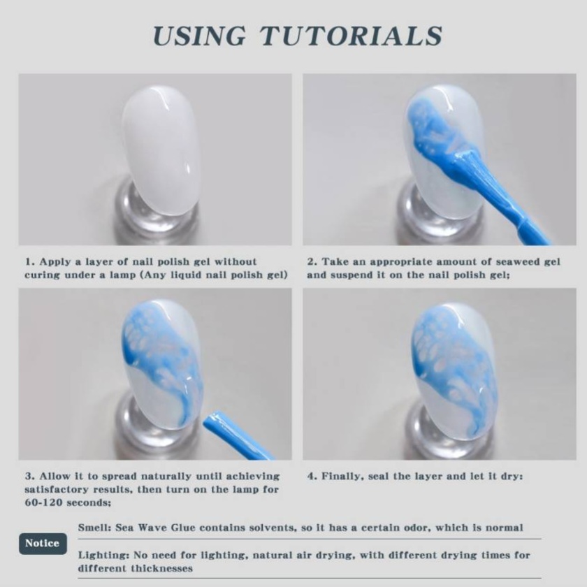 สีเล็บเจลจีน🇨🇳KANIU Sea Wave gel สีโทนขาว ทำงานดีไซน์ลายคลื่นชายทะเล พร้อมส่ง - รูปที่ 6