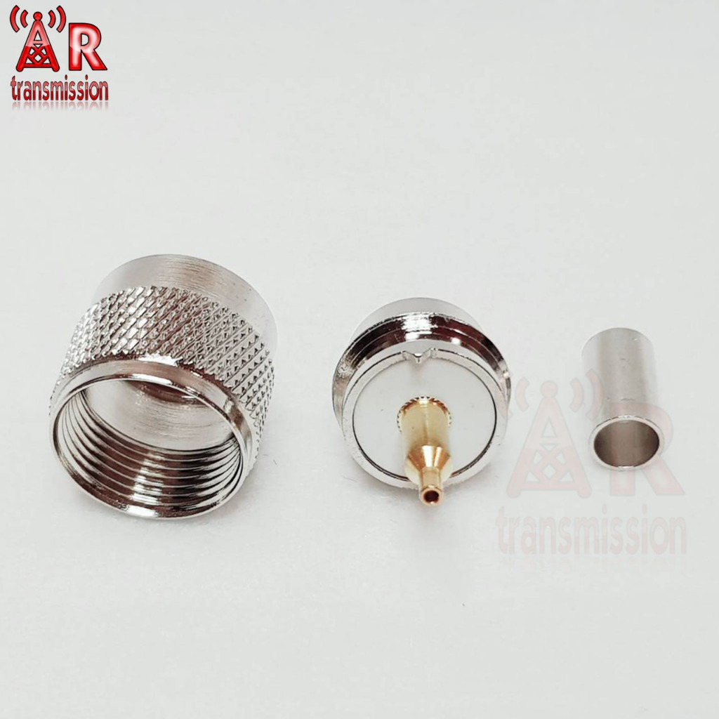 PL259 Crimp อินเนอร์ปลายเล็ก แบบบีบ สำหรับสาย RG58 รูปที่ 3