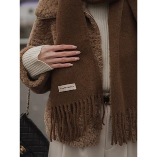 ผ้าพันคอ Small Scarf ไหมพรมผสมวูล งานทอนุ่มมาก คุณภาพเลยค่ะ