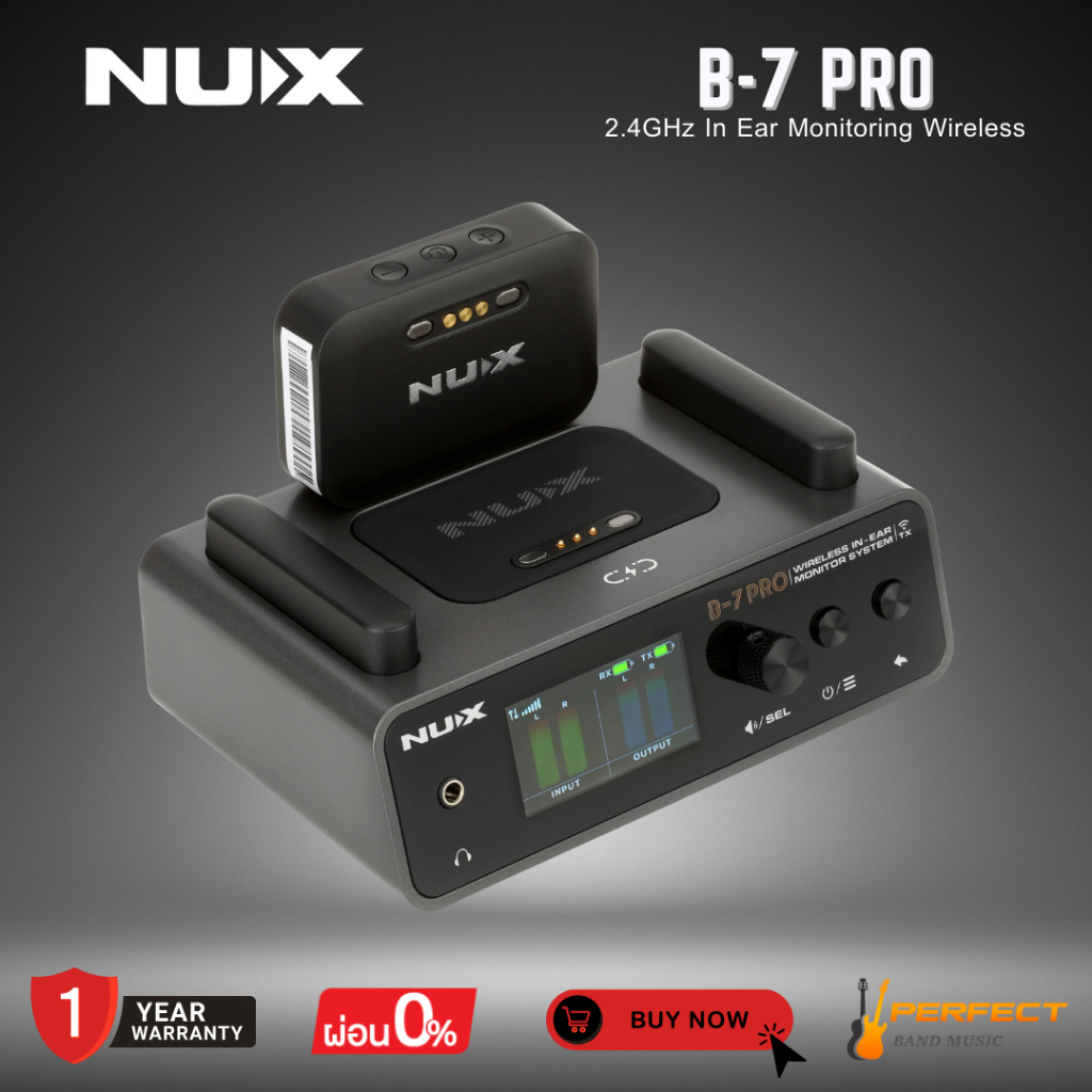 ไวเลสอินเอียร์ NUX B-7 Pro 2.4GHz In Ear Monitoring Wireless* กรุณาสอบถามก่อนสั่งซื้อ *