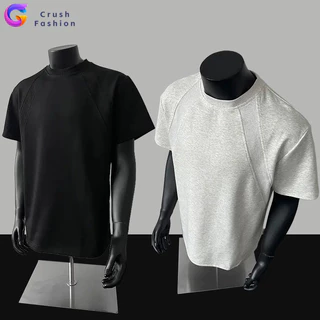 Crush Oversized Timeless ผ้าหนายับยากรีดง่าย เสื้อยืดทรงหลวม ดีไซน์คลาสสิค เสื้อยืดเปล่า