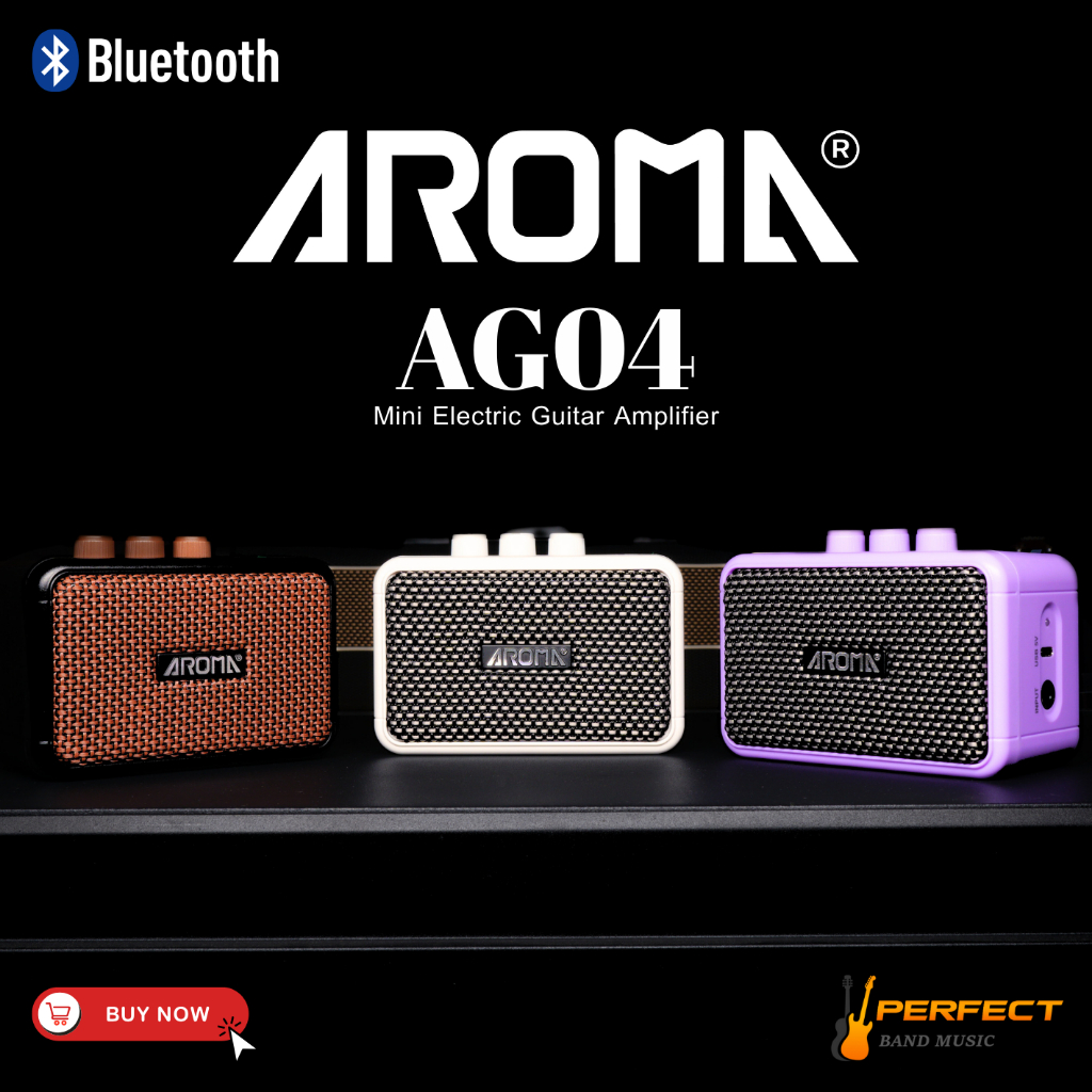 แอมป์กีตาร์ไฟฟ้าพกพา Aroma AG04-BT Mini Electric Guitar Amplifier* กรุณาสอบถามก่อนสั่งซื้อ *
