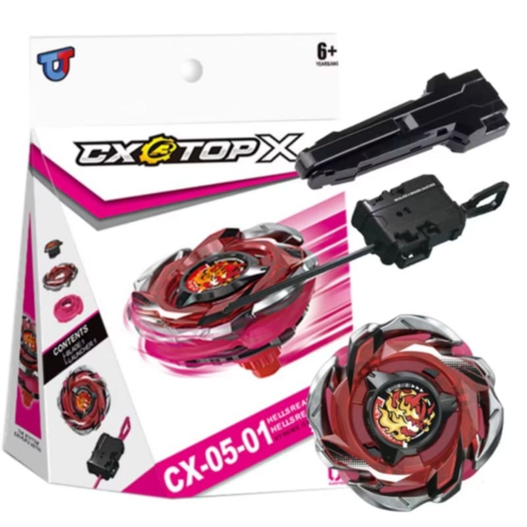 เบย์เบลดX CX-05-01พร้อมที่ชู๊ตเเละอุปกรณ์สําหรับเบย์เบลดของเล่นเด็กสําหรับเด็กและอุปกรณ์เสริม ทนทาน 