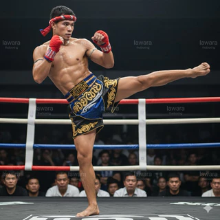 (พร้อมส่ง) กางเกงมวยไทย(Muaythai)🥊รุ่นปักลายไทยข้าง งานดี ใส่เล่นกีฬา ต่อยมวย ออกกำลังกาย เข้าธีม
