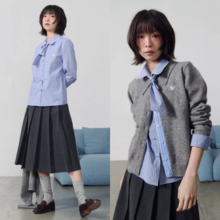 Bemingtop1054(S-2XL)-BMG Lace Collar Shirt เสื้อเชิ้ตสไตล์น่ารัก ดีเทลปกบัวลายฉลุขอบลูกไม้ให้ลุคหวาน