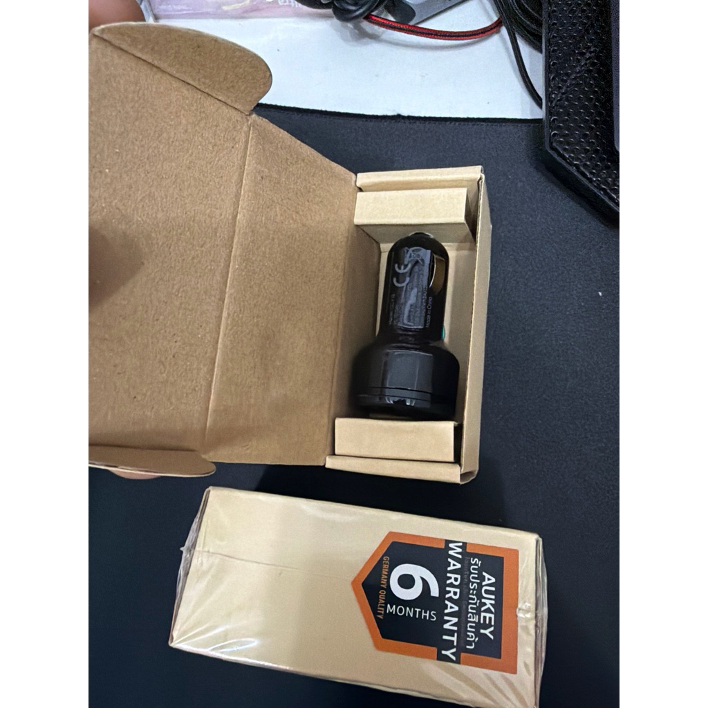 พร้อมส่งกล่องชาร์จในรถยนต์ AUKEY 36W Dual-Port  ยี่ห้อ: AUKEY สินค้าใหม่มือหนึ่งยังไม่แกะกล่อง