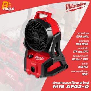 MILWAUKEE พัดลมไร้สาย 18 โวลต์ ระบบ PACKOUT รุ่นใหม่ล่าสุด M…