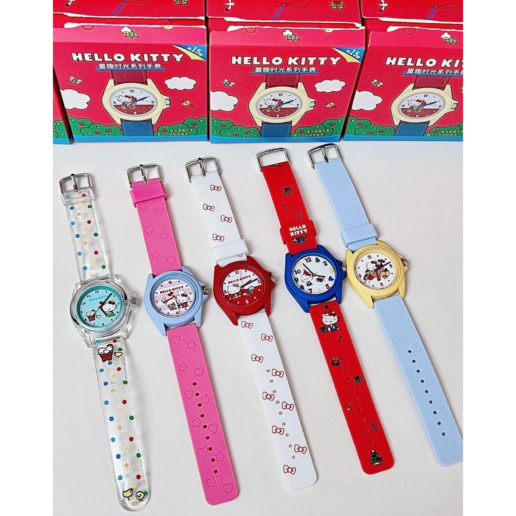 🔥พร้อมส่งจากไทย🔥กล่องจุ่ม 1ชิ้น นาฬิกาข้อมือ Hello Kitty สาวกคิตตี้ต้องไม่พลาด