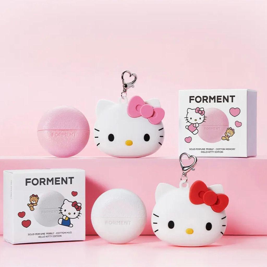(pre-order🇰🇷 ของแท้) Forment Solid Perfume 'Pebble' - Hello Kitty Edition น้ำหอม แบบครีม + พวงกุญแจค
