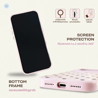 Polkadot Ver.2 (เคส Hagen Case *แบบแม่เหล็ก*) Whale Indeed - วัสดุหนังแก้วเกรด Premium จับถนัดมือ แม่เหล็กแรง
