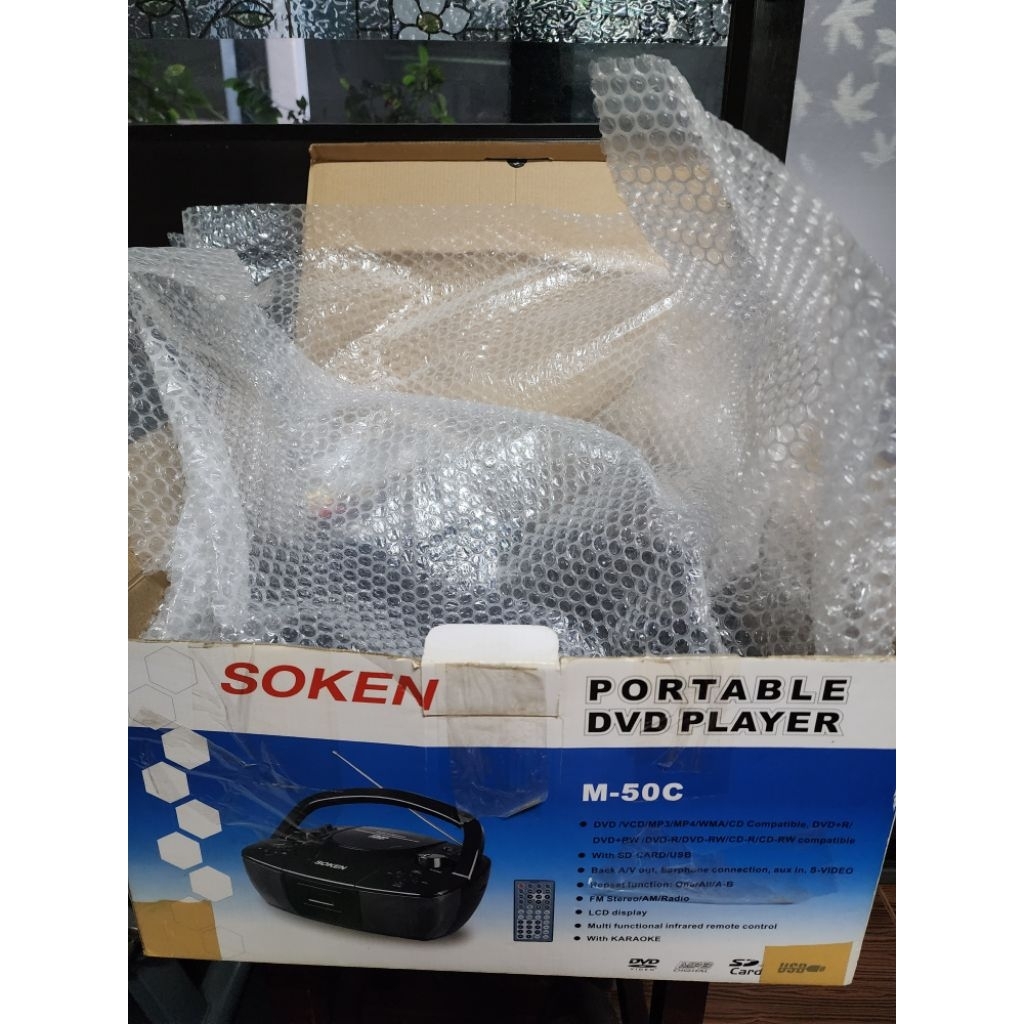 ​✨ SOKEN M-50C Portable DVD Player (มีตำหนิ) ✨​ เสียงลำโพงไม่ออก