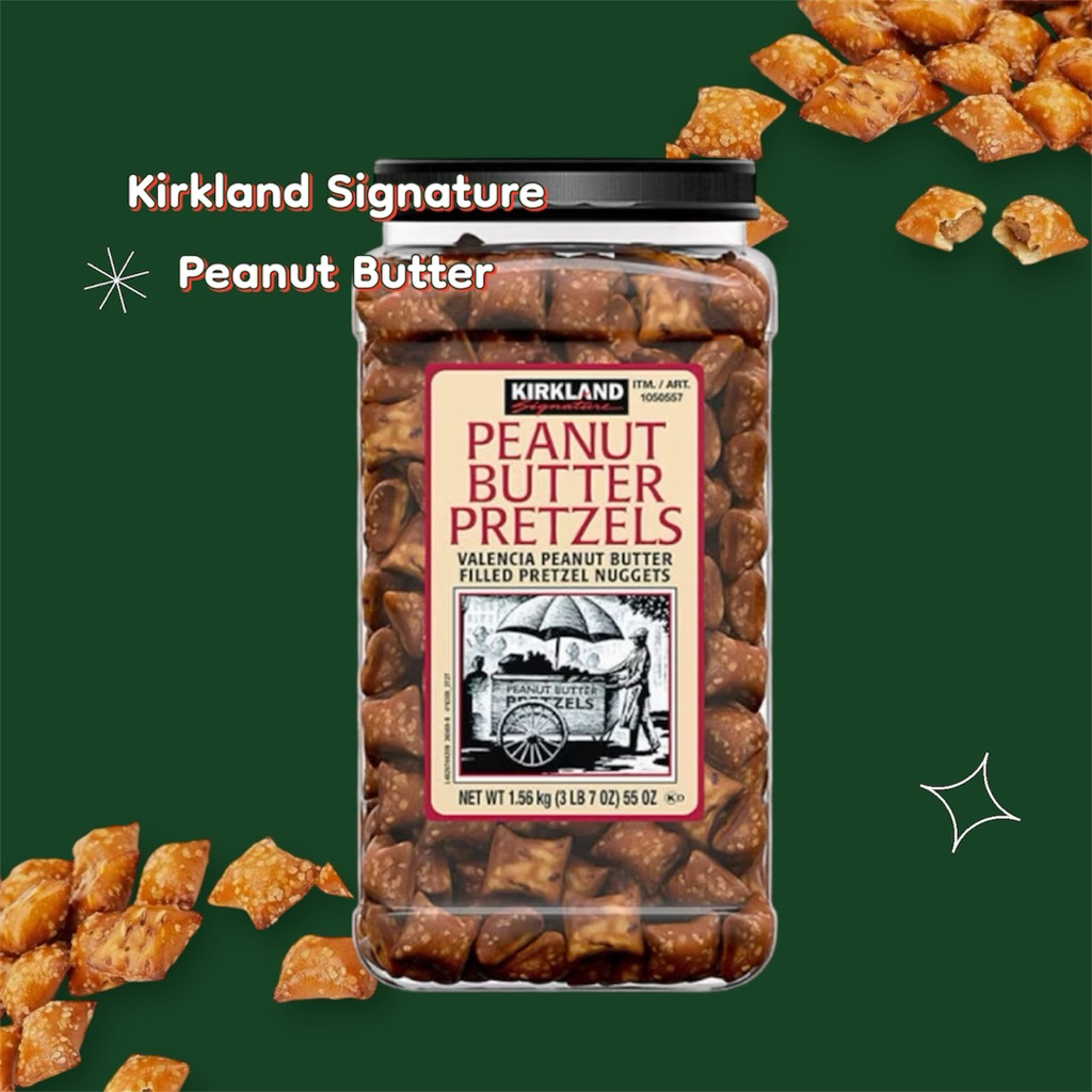 ส่งไวมาก แบ่งขายKirkland Signature Peanut Butter Filled Pretzels Nuggets 1.56 kg. 55 oz ขนมปังอบกรอบสอดใส้เนยถั่ว ราคา ถูกที่สุด ดีลบีเคเค