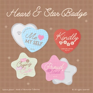 Heart/Star Badges เข็มกลัดหัวใจ (Made of Memories Col.) - SM,PLS!