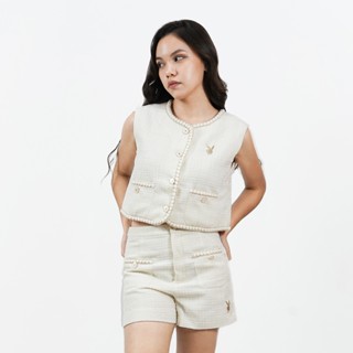 PLAYBOY  URBAN BOHO เสื้อเบลาซ์ P1WT254SF016OW