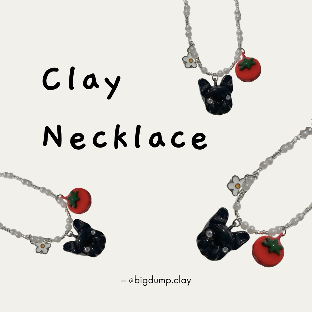 สร้อยคอดินปั้น clay necklace