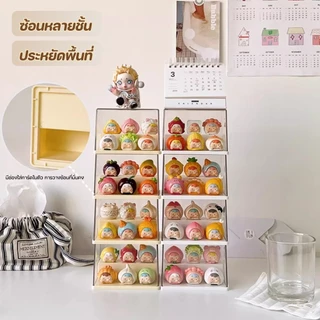 2 ชั้น ชั้นวาง art toy ตู้ใส่ตุ๊กตา กล่องใส่โมเดล มีหลายขนาด วางซ้อนได้ มีให้เลือก 2 สี เหมาะสำหรับพนักงานออฟฟิศ