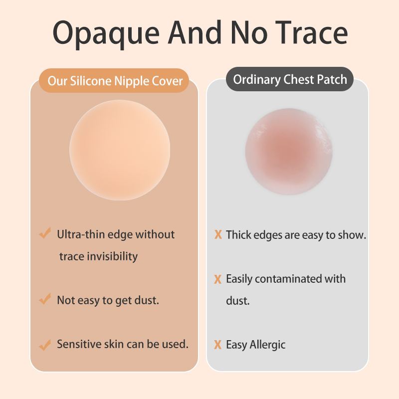 แผ่นอกซิลิโคนยกกระชับ 8 ซม เบาบางนุ่มเงาตอบโทนผิว กันน้ำติดแน่น 5 สีให้เลือก เหมาะกับชุดเปิดหลังและชุดเนื้อบาง - รูปที่ 6