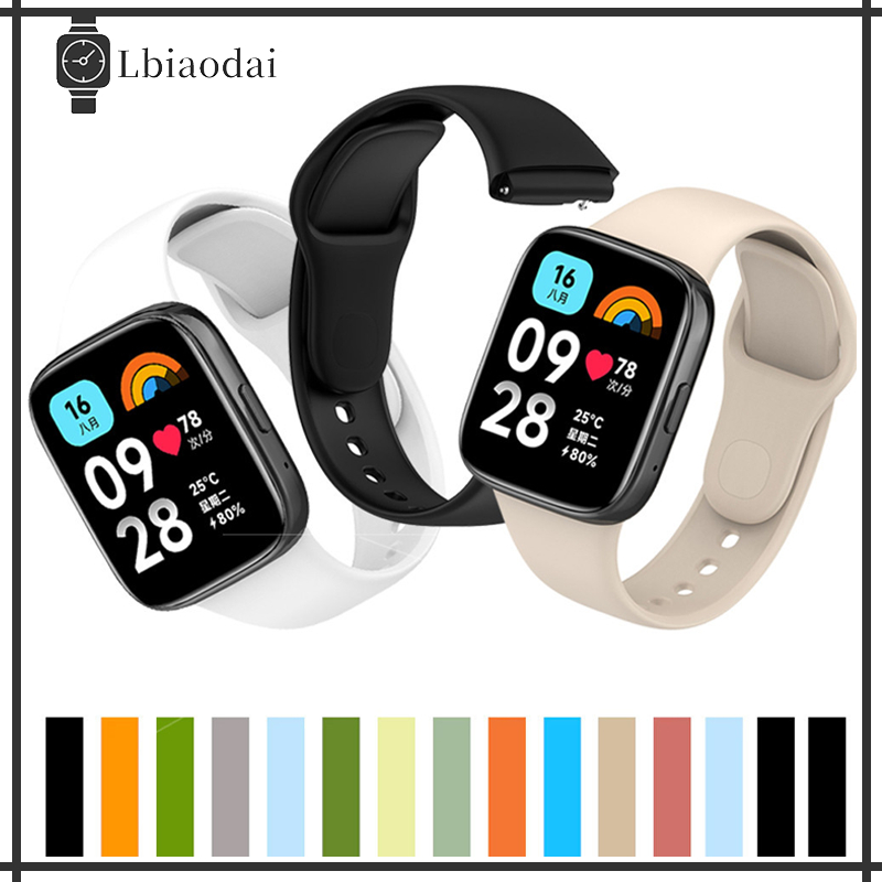 ซิลิโคนสายนาฬ Redmi Watch 3 Active Redmi Watch 3 Lite นาฬิกาอัจฉริยะ Xiaomi Redmi Watch 3 ยางวงดนตรีอุปกรณ์เสริม